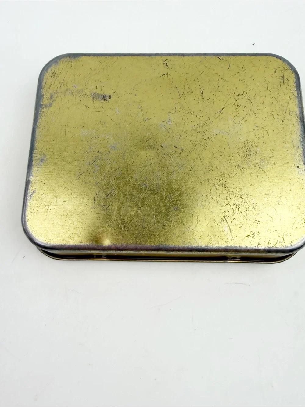 Vtg 70s Palm Springs Aerial Tramway Breath Mints Tin Souvenir Empty Gold CA